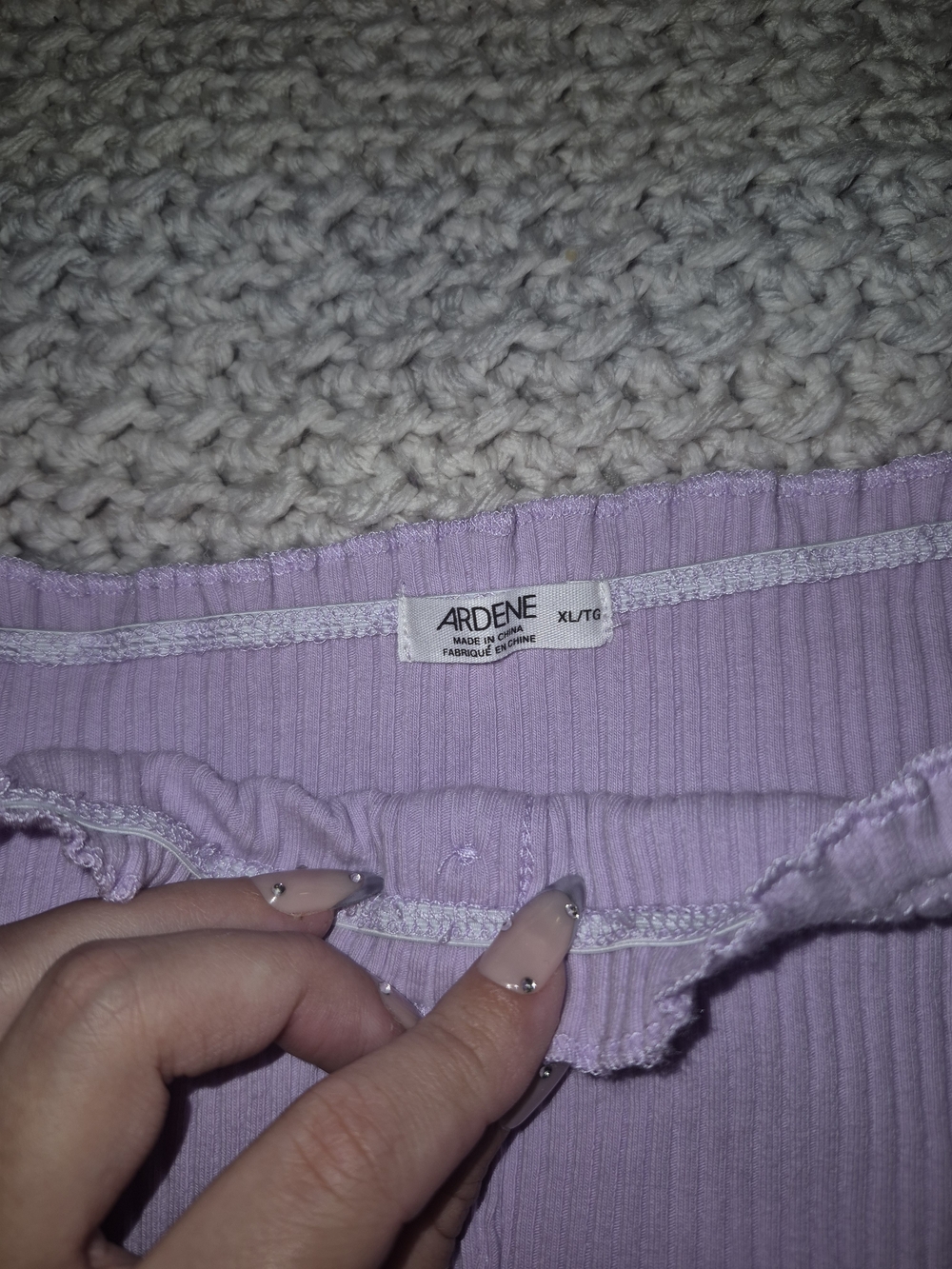 Lilac Ribbed Off-Shoulder Button Front Dress - Picture 2 of 2